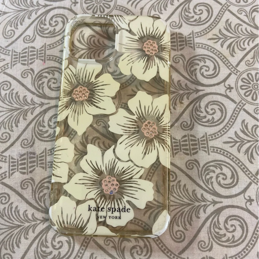 iPhone 13 Hard Case Plastic Kate Spade New York Floral Clear